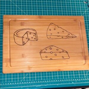 Cheese Engraved Bamboo Cutting Board